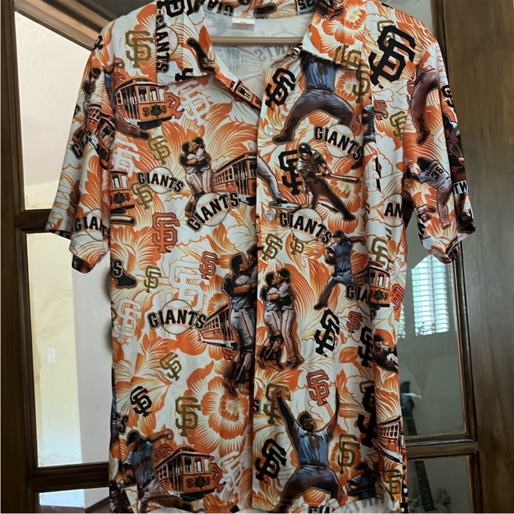 NBW SF Giants Hawaiian Button down